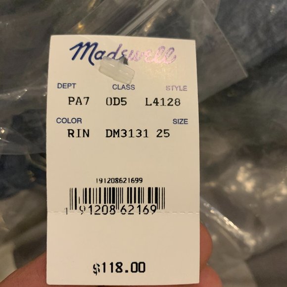 $118 NWT Rainbow Stitch Emmett Wide Leg Crop Jeans - Picture 7 of 9